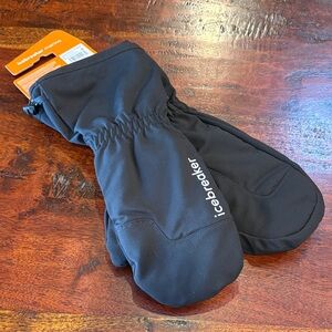Icebreaker Merino Unisex Black MerinoLoft Mittens size Medium NWT